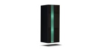 Ensemble de meubles de salon noir suspendus collection CEPTO XXIV. 256cm, 8 meubles, leds, modulables.
