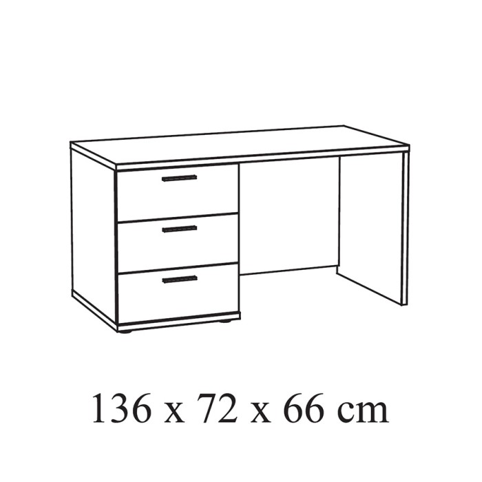 Habitación infantil, adolescente robusta colección OLVENA, cama, armario, escritorio, cómoda y mesita de noche, blanco efecto ma