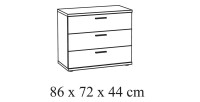 Habitación infantil y juvenil robusta colección OLVENA, cama, armario, escritorio, cómoda y mesita de noche, blanco efecto mader