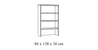 Habitación infantil y juvenil robusta colección OLVENA, cama, armario, escritorio, cómoda y mesita de noche, blanco efecto mader