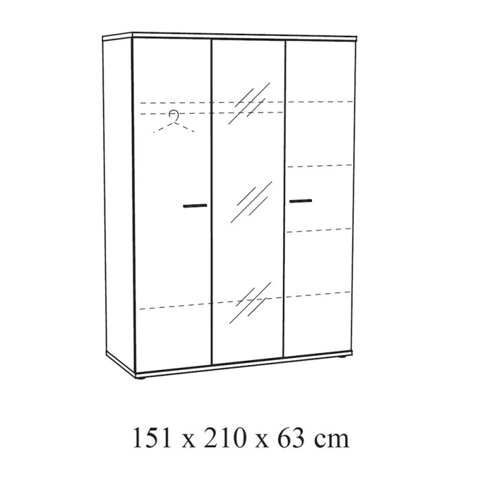 Chambre enfant, ado robuste collection OLVENA, lit, armoire, bureau, commode et chevet, blanc effet bois