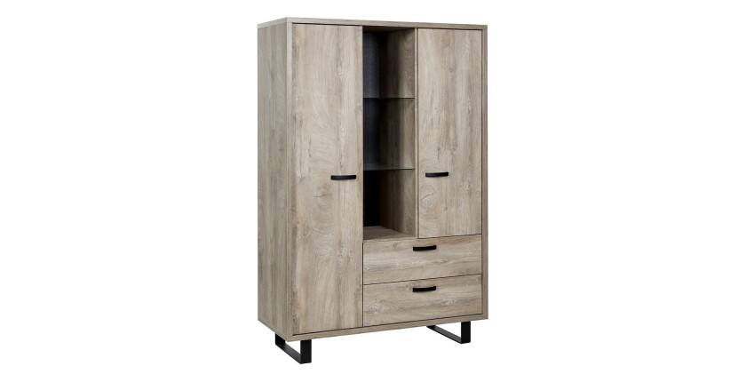 Ensemble de meubles pour salle à manger coloris chêne clair collection NEWTON.