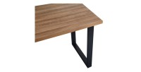 Table à manger haute EDWAR longueur 180cm en décor chêne vieilli, idéal pour une salle à manger conviviale