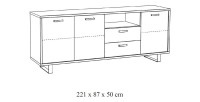Ensemble de meubles pour salle à manger coloris chêne clair collection NEWTON.