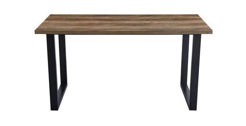 Table à manger haute EDWAR longueur 180cm en décor mango, idéal pour une salle à manger conviviale