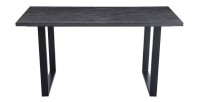Table à manger haute EDWAR longueur 180cm en décor brun foncé, idéal pour une salle à manger conviviale