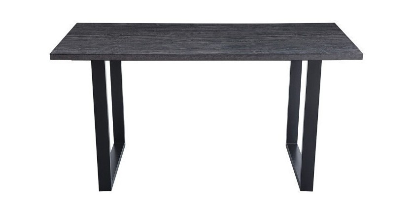 Table à manger haute EDWAR longueur 180cm en décor brun foncé, idéal pour une salle à manger conviviale