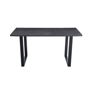 Table à manger haute EDWAR longueur 180cm en décor brun foncé, idéal pour une salle à manger conviviale