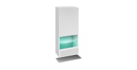 Ensemble de meubles de salon blanc, suspendus collection CEPTO XXVII. 240cm, 8 meubles, leds, modulables.