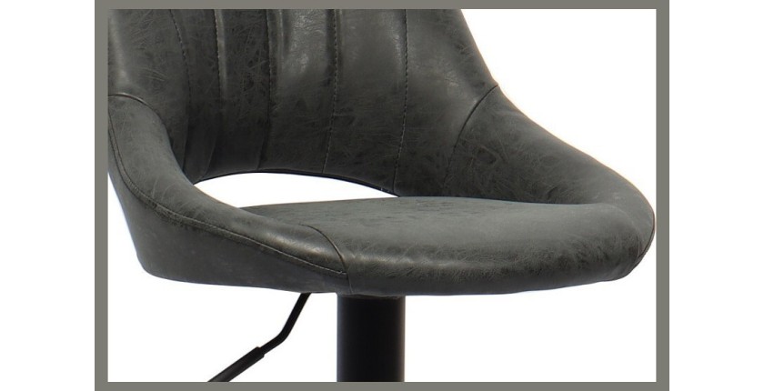 Tabouret de bar style vintage coloris noir. Collection BELLA