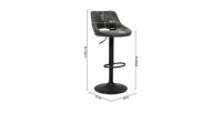 Tabouret de bar style vintage coloris noir. Collection BELLA