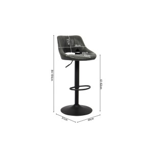 Tabouret de bar style vintage coloris noir. Collection BELLA