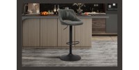 Tabouret de bar style vintage coloris noir. Collection BELLA