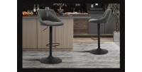 Tabouret de bar style vintage coloris noir. Collection BELLA