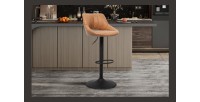 Tabouret de bar style vintage coloris noir. Collection BELLA