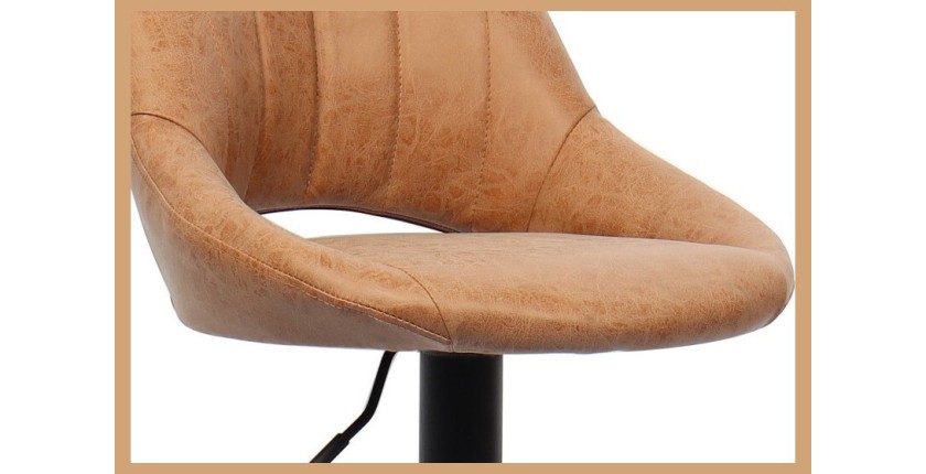 Tabouret de bar style vintage coloris noir. Collection BELLA