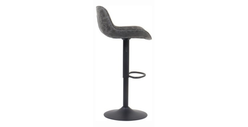 Tabouret de bar style vintage coloris gris. Collection ZENA