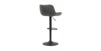 Tabouret de bar style vintage coloris gris. Collection ZENA