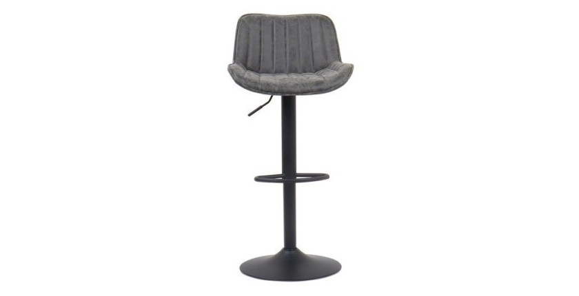 Tabouret de bar style vintage coloris gris. Collection ZENA