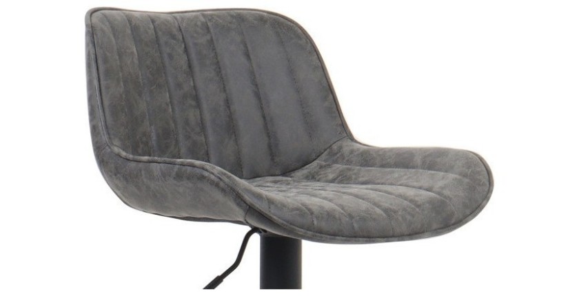 Tabouret de bar style vintage coloris gris. Collection ZENA