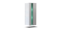 Ensemble de meubles de salon blanc, suspendus collection CEPTO XXX. 203cm, 6 meubles, leds, modulables.