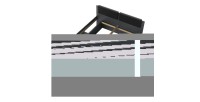 Volwassen bed 180x200 met geïntegreerde laden - Collectie FLOYD, Grijs met hout effect