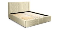 Lit coffre 160x200 coloris beige - Collection RITCHY