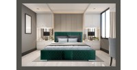 Lit coffre 140x200 coloris vert - Collection RITCHY