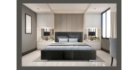 Lit coffre 140x200 coloris noir - Collection RITCHY