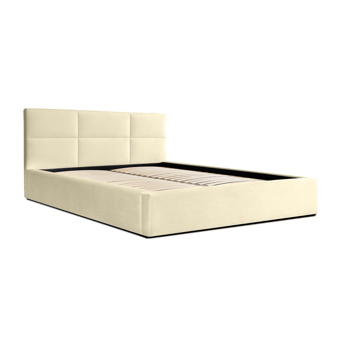 Lit coffre 180x200 coloris beige - Collection MANHATTAN