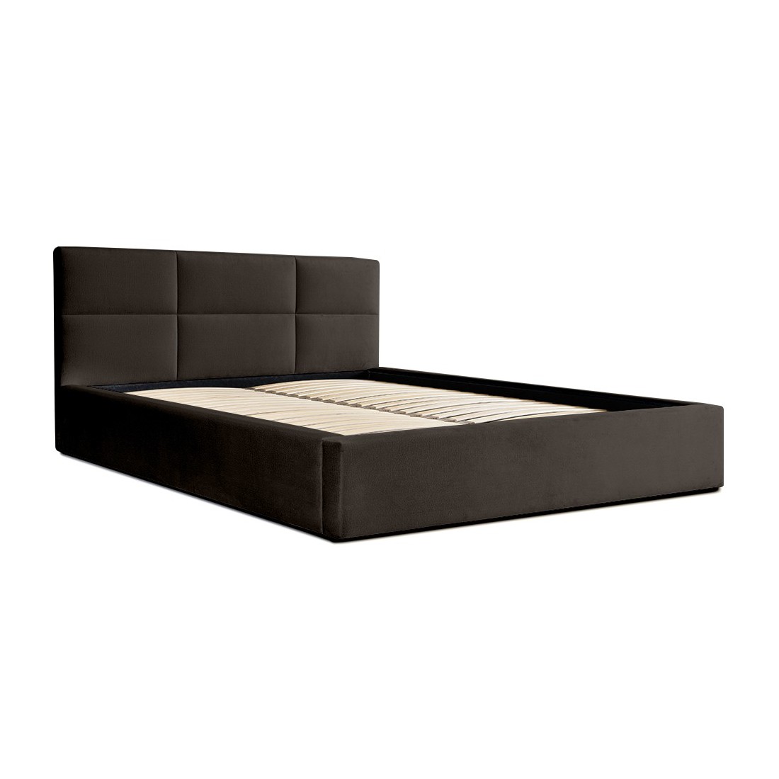 Lit coffre 140x200 coloris marron - Collection MANHATTAN
