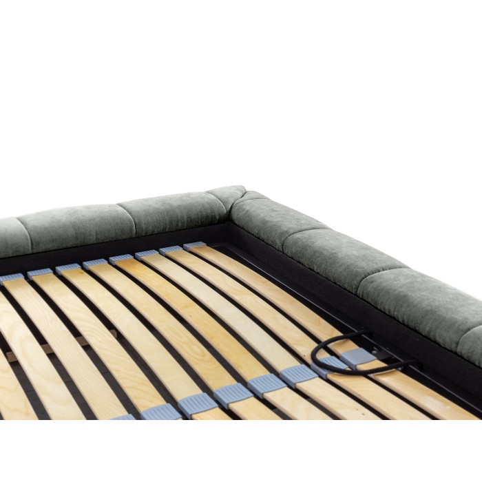 Lit coffre 140x200 coloris gris - Collection COCOON