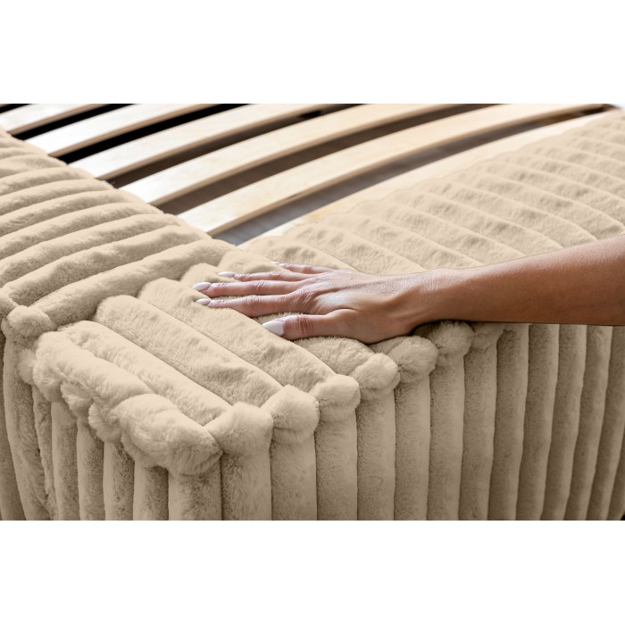 Lit coffre 180x200 coloris sable - Collection CLOUDY