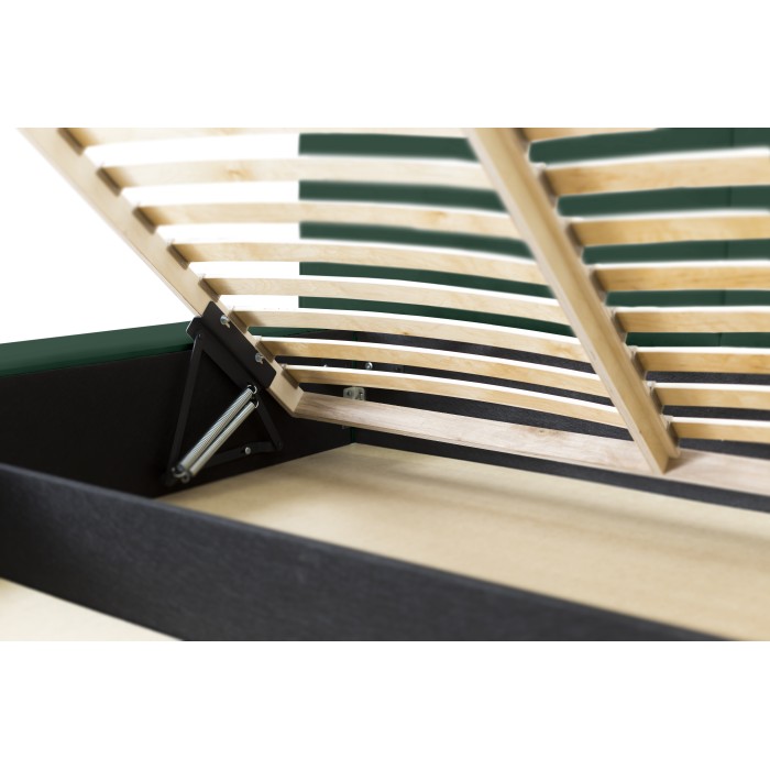 Lit coffre 160x200 coloris vert - Collection MINAO