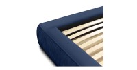 Lit coffre 160x200 coloris bleu - Collection MINAO