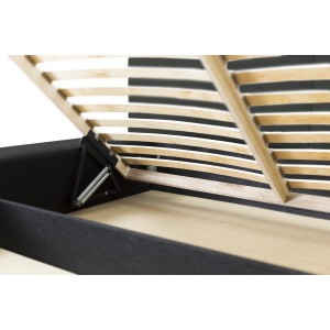 Lit coffre 180x200 coloris gris anthracite - Collection MINAO