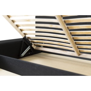 Lit coffre 140x200 coloris noir - Collection MINAO