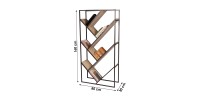 Bibliothèque design de bureau avec 7 étagères 80x30x160cm