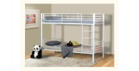 Lit 90x200 superposé ou côte à côte collection Lucie, coloris  Blanc