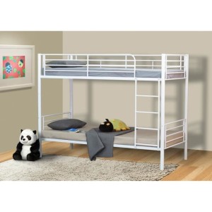 Lit 90x200 superposé ou côte à côte collection Lucie, coloris  Blanc