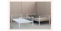 Lit 90x200 superposé ou côte à côte collection Lucie, coloris  Blanc