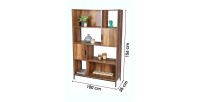 Bibliothèque en bois et structure en métal 100x35x156cm