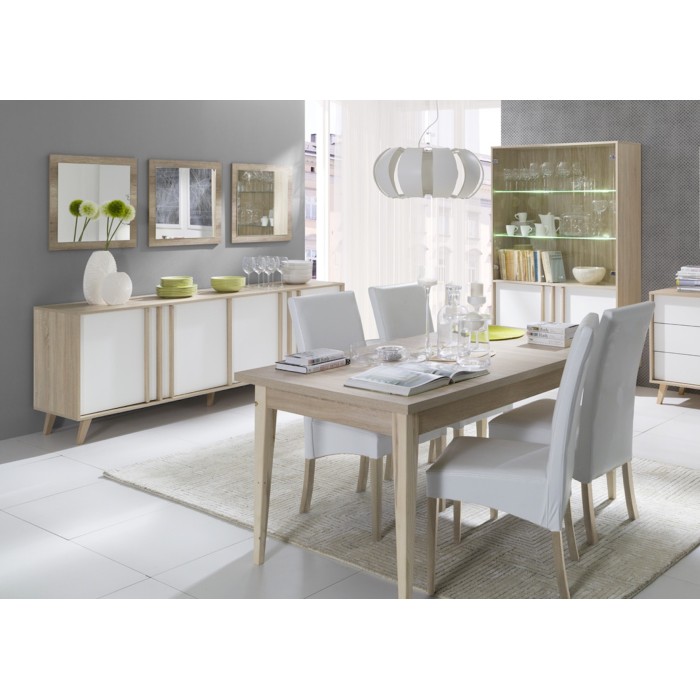 Table extensible MALMO 180-220 cm vue avec d'autres meubles de la collection