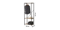 Porte manteau / dressing ouvert avec étagères - 80x30x120cm