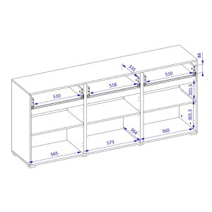 Salon complet HAVANA – Vert sauge et noir – Meuble TV, buffet et buffet haut – Style design moderne