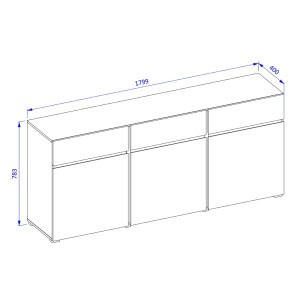 3-teiliges Designermöbel-Set in Salbeigrün für das Wohnzimmer, Kollektion HAVANA.