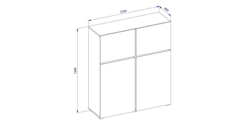 Salon complet HAVANA – Vert sauge et noir – Meuble TV, buffet et buffet haut – Style design moderne