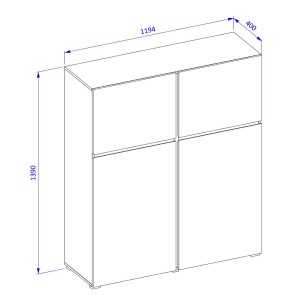 Salon complet HAVANA – Vert sauge et noir – Meuble TV, buffet et buffet haut – Style design moderne