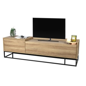 Meuble TV style design avec une porte et un tiroir - dimensions 160x40xH45cm