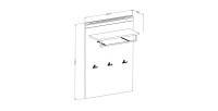 Wandgarderobe mit Regal in Weiß und Eichenfarbe für den Eingangsbereich Ihres Hauses. Kollektion OHIO.